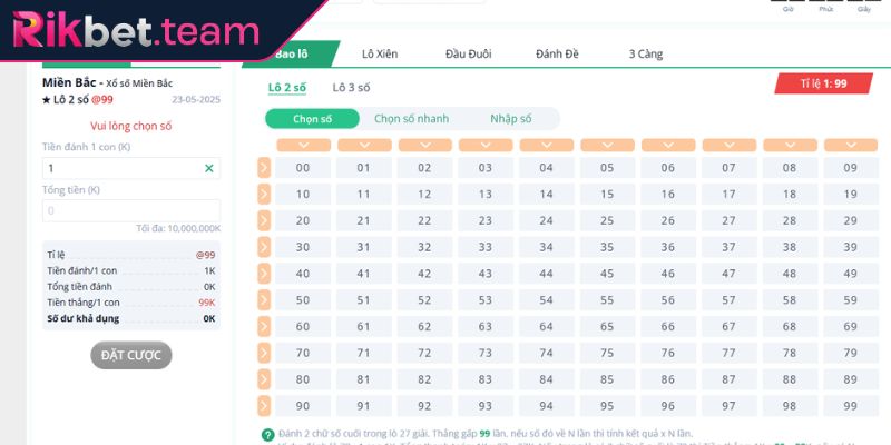 Tham gia lô đề miền Bắc với tỷ lệ thưởng cạnh tranh